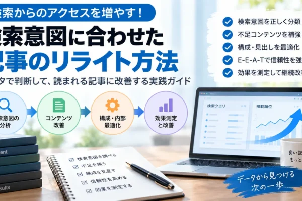 リライト後のSEO効果はいつ確認する？｜順位が上がらない時の待つ・戻す・再リライト基準